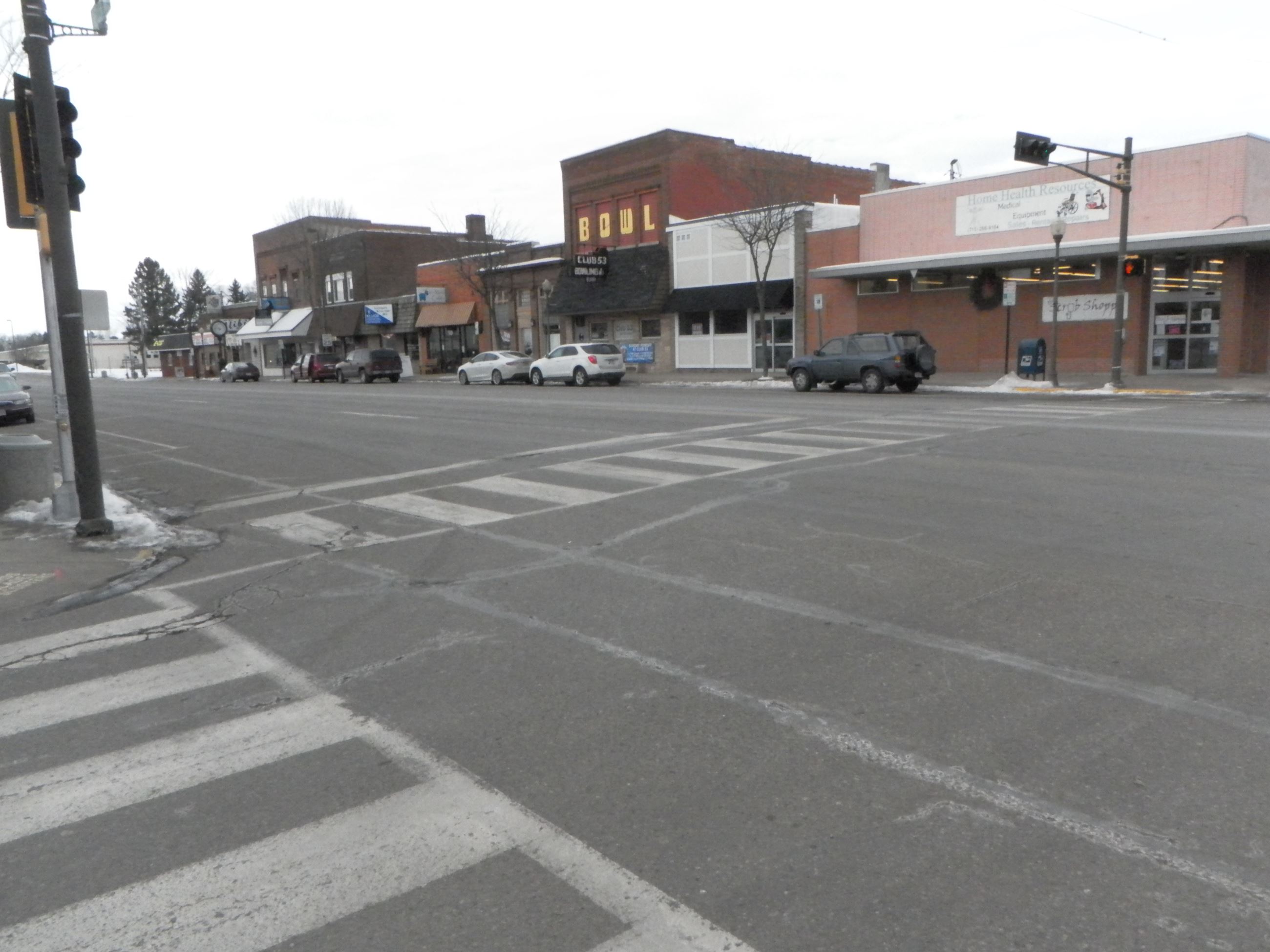 Only electronic crosswalk in city.